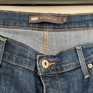 Levi's Dark Blue Straight Leg Jeans